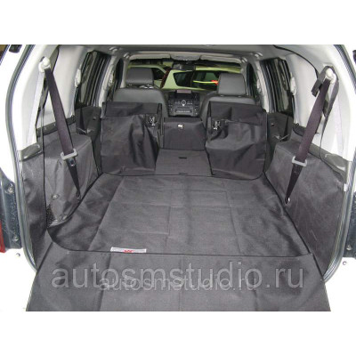 Чехол багажника Maxi для Nissan Pathfinder (2012-) комплектация LE (есть сабвуфер) (чёрный, серый)